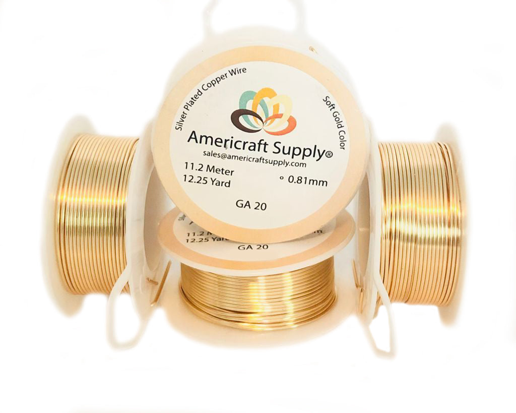 Soft Gold Color.  GA 14-16-18-20-22-24-26-28-30-32  Non tarnish. Brand Americraft Supply®