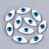 White and blue Eye pendant or Mother of pearl