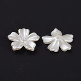 Plastic ABS Pearly Ivory flowers with 5-petals