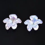 Electroplated acrylic flowers  beads  with 5-petals