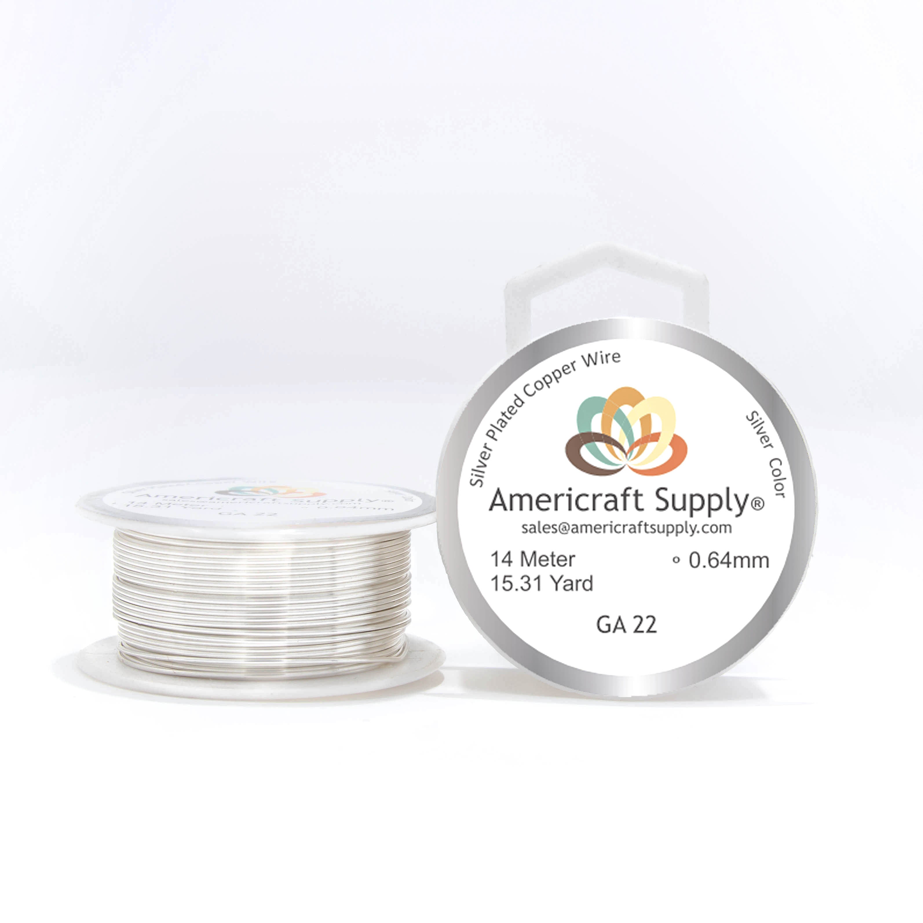 Silver Color GA 22 By meters. Brand Americraft Supply.