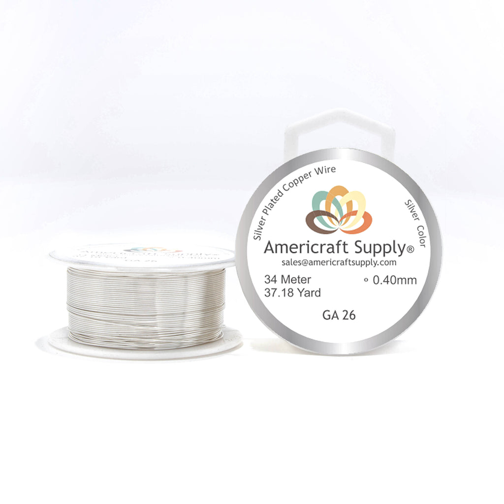 Silver Color GA 26 By meters. Brand Americraft Supply.