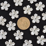 Plastic ABS Pearly Ivory flowers with 5-petals