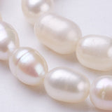 Natural pearl by strands 35 cm