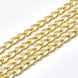 Chain Aluminum, light gold color, 7x4x1 mm (5mts)