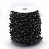 Chain Aluminum, black color, textured, round11.5x2 mm (2 Mts)