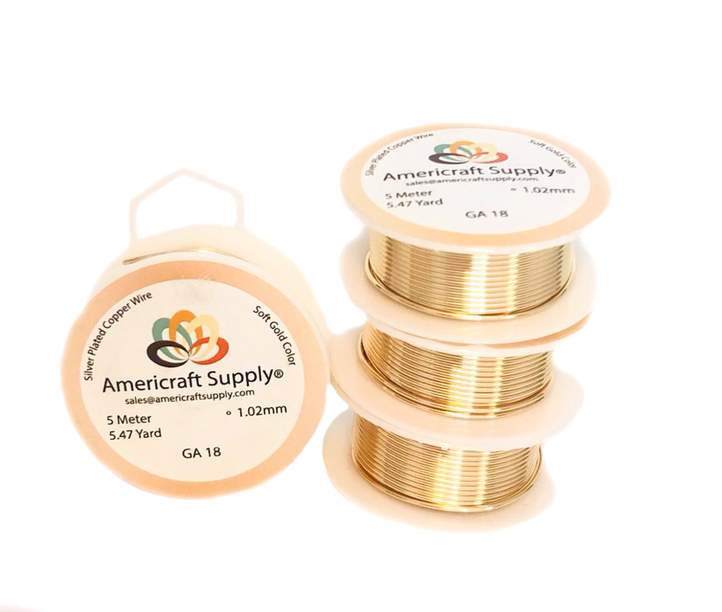 Soft Gold Color GA 18 Brand AMERICRAFT SUPPLY – AAA Craft Wire