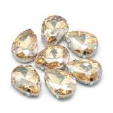 Rhinestone: Faceted Teardrop 14.5x4x4mm, hole: 0.8~1mm