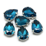 Rhinestone: Faceted Teardrop 14.5x4x4mm, hole: 0.8~1mm