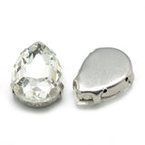 Rhinestone: Faceted Teardrop 14.5x4x4mm, hole: 0.8~1mm