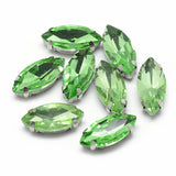 Rhinestone: 12x6x4.5mm, Hole: 0.8~1mm