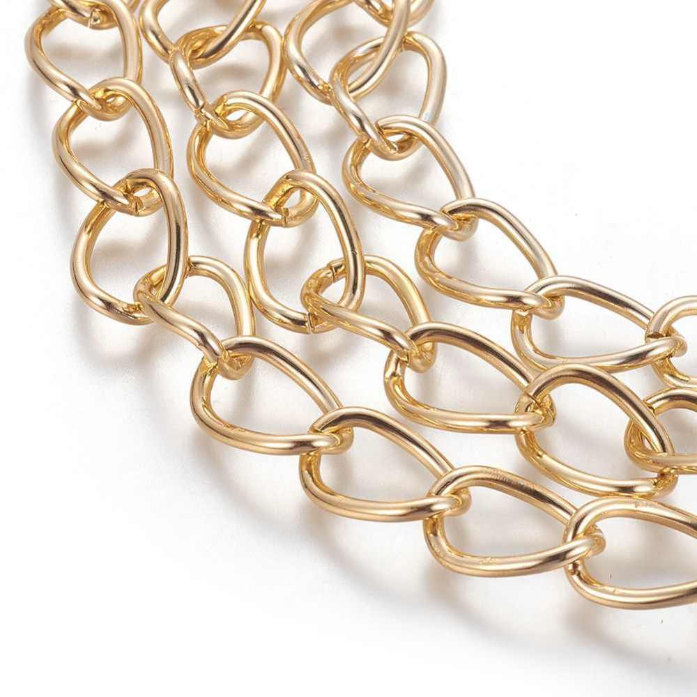 Chain  Aluminum Golden  15x10x2mm