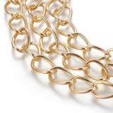 Chain  Aluminum Golden  15x10x2mm