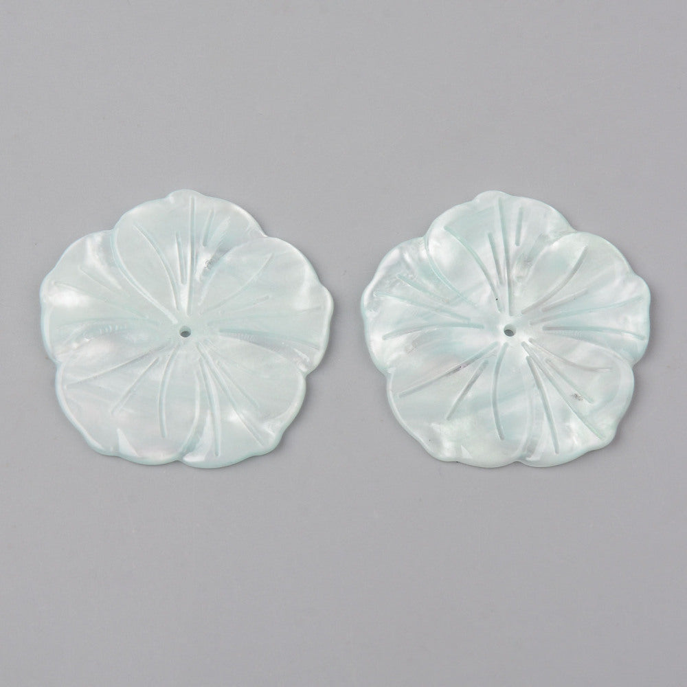 Resin flower imitation of mother-of-pearl shell