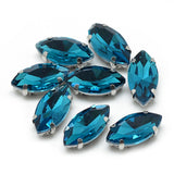 Rhinestone: 12x6x4.5mm, Hole: 0.8~1mm