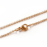 Chain 304 stainless steel clasp, gold, 17.7 "(45 cm), 1.5mm