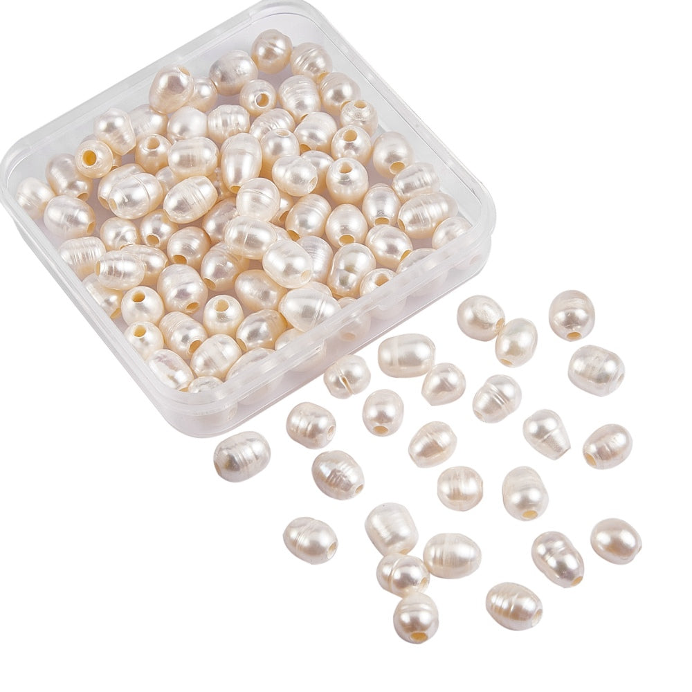 Natural pearls with large hole