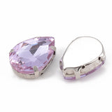 Rhinestone: Faceted Teardrop 14.5x4x4mm, hole: 0.8~1mm