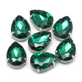 Rhinestone: Faceted Teardrop 14.5x4x4mm, hole: 0.8~1mm