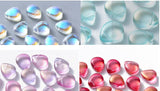 Crystal drop, smooth, multicolor, mixed color, 12.5x10.5x5.5mm