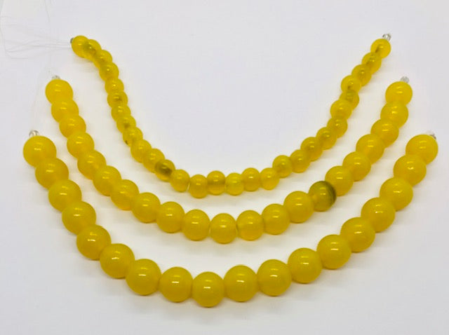 Murano Glass Translucent Yellow Strips