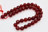 Jade Dark Red Faceted Strips