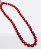 Jade Dark Red Faceted Strips