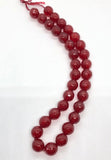 Jade Dark Red Faceted Strips