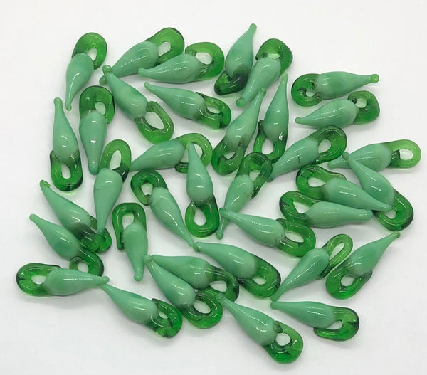 Green Peppers in Painted Glass