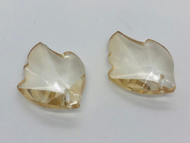 Honey Colored Faceted Transparent Leaf