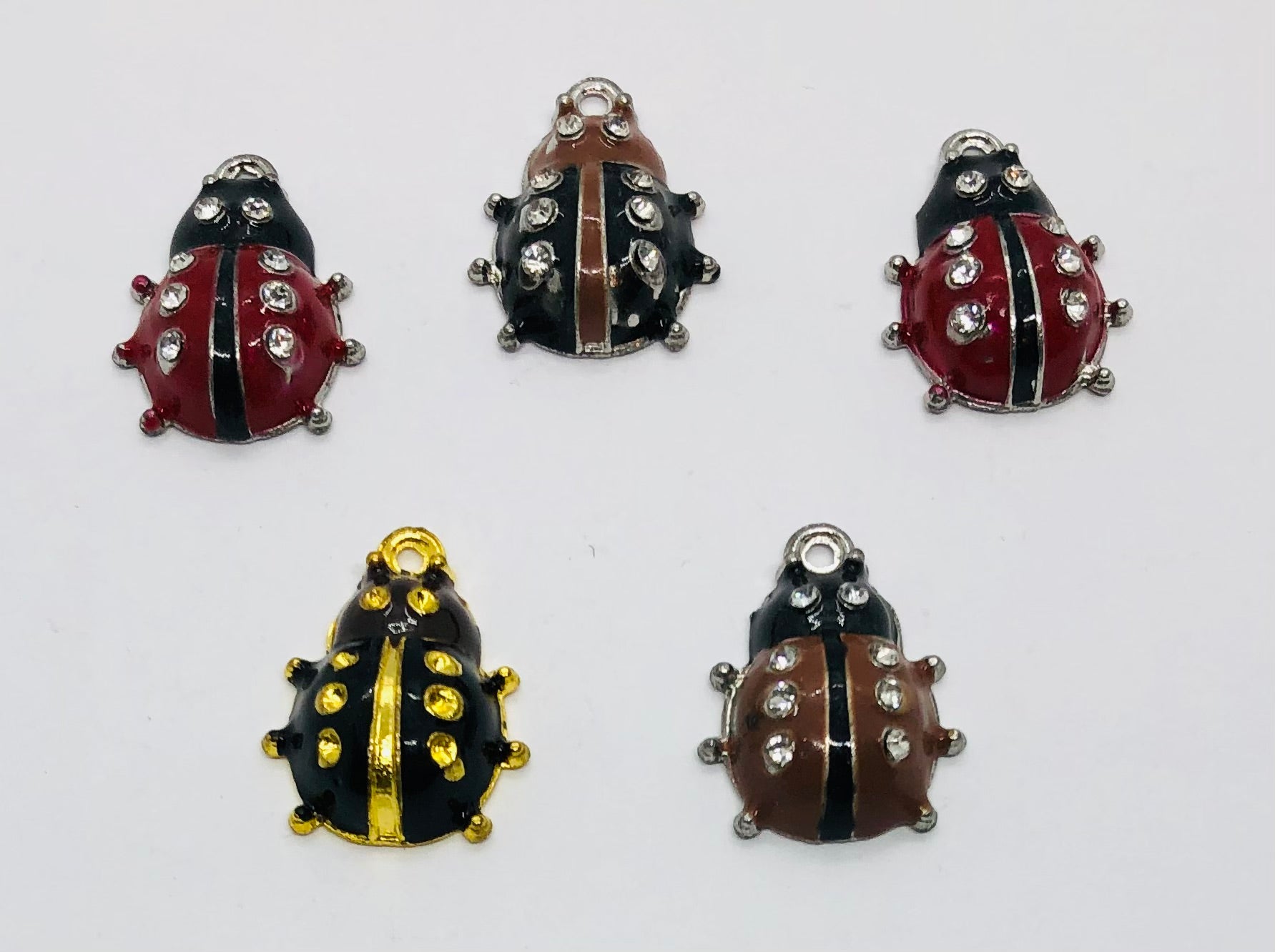 Ladybug charm of different colors