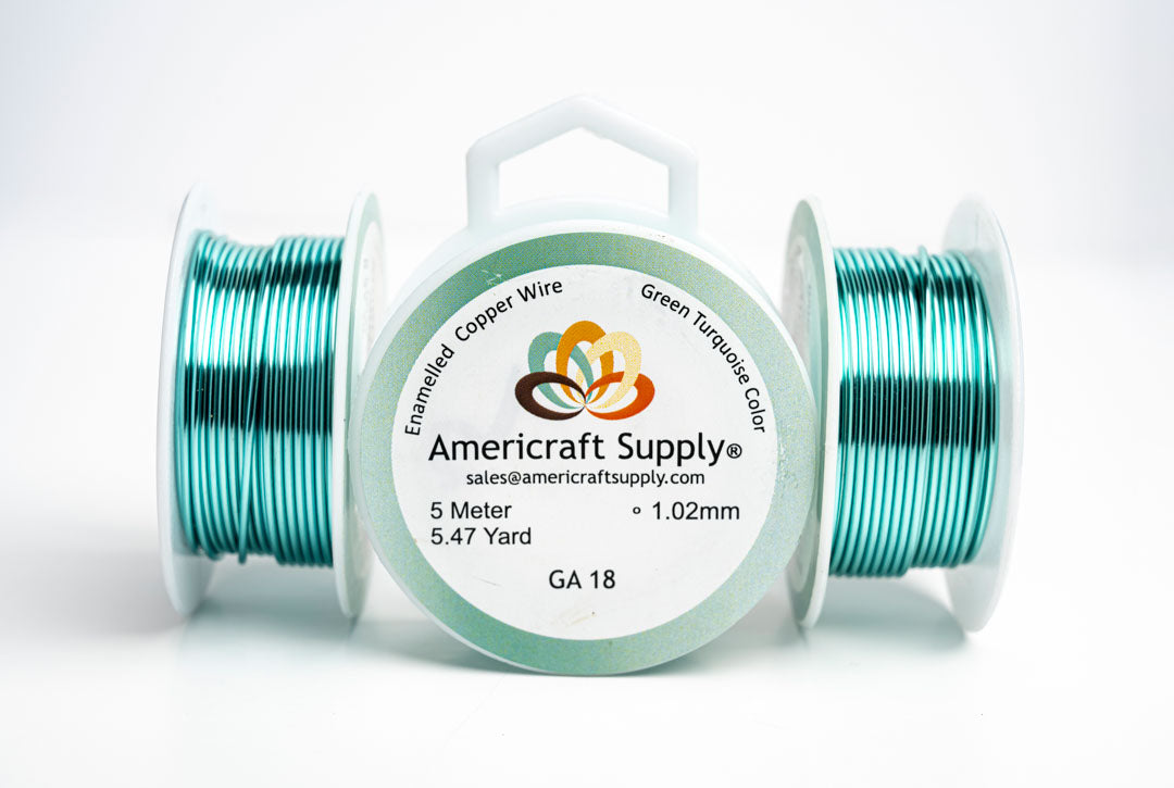 Green Turqoise Color  GA 18, GA 20, GA 28, GA 30, GA 32 Brand AMERICRAFT SUPPLY