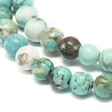 Turquoise Dyed Howlite Strips, Round / Strand, 16 '' (40 cm)