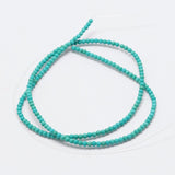 Dyed Synthetic Turquoise Strips, Round / Strand, 15.35 '' (39 cm)