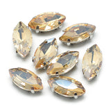 Rhinestone: 15x7x5mm, Hole: 0.8~1mm