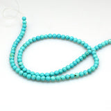 Turquoise Dyed Howlite Strips, Round / Strand, 16 '' (40 cm)