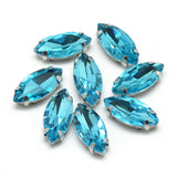 Rhinestone: 15x7x5mm, Hole: 0.8~1mm