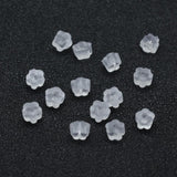 Caps  transparent rubber earring safety  5mm - 4mm